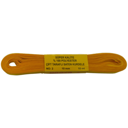 Katlamalı Perde Kurdele (10mm) Koyu Sarı
