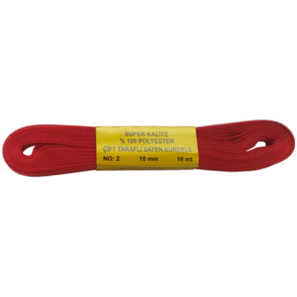 Katlamalı Perde Kurdele (10mm) Kırmızı